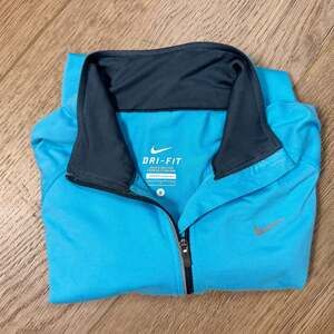 Nike Dri-FIT Women's Full-Zip Running Track Jacket Blue Size S